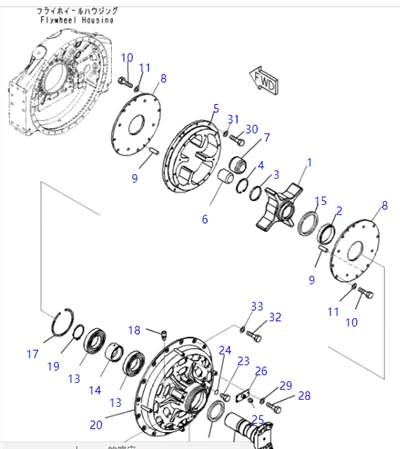 Spjældmontering 561-01-74007 561-01-74006 til Komatsu HD 785-7
